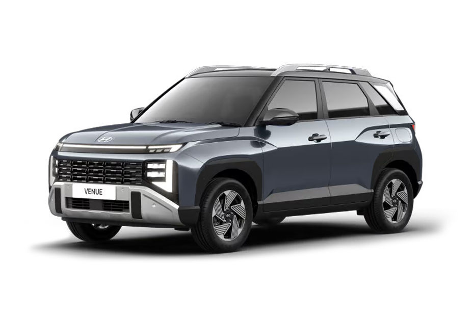 Hyundai Venue Hazel Blue With Black Roof colour