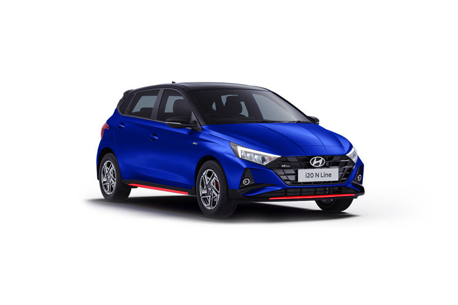 Hyundai i20 N-Line Thunder Blue With Abyss Black colour