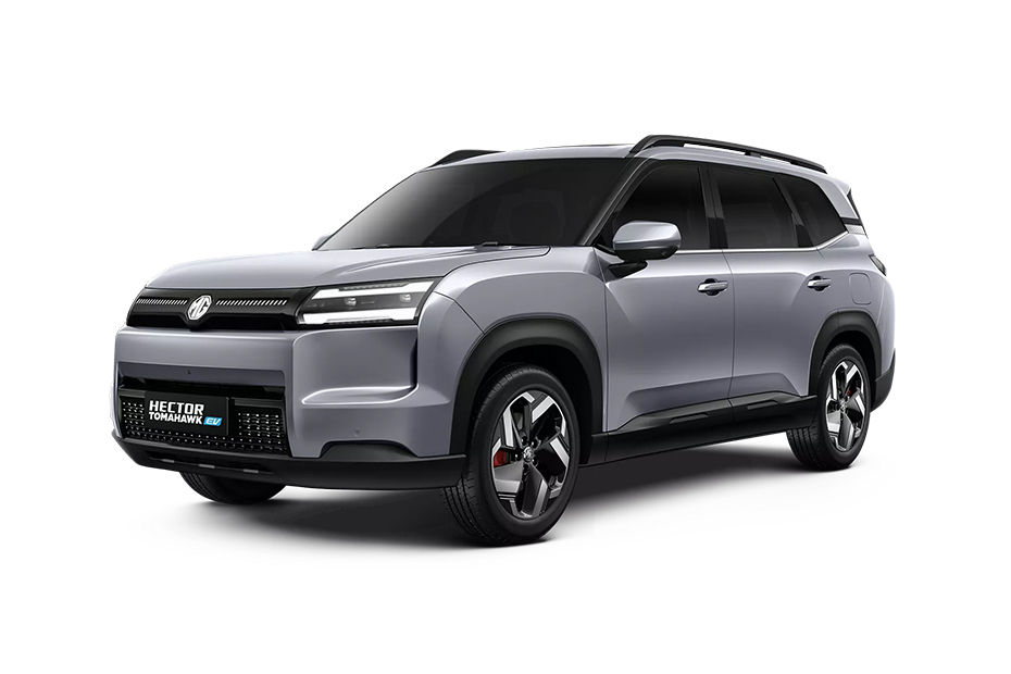 MG Hector Tomahawk EV Aurora Silver colour