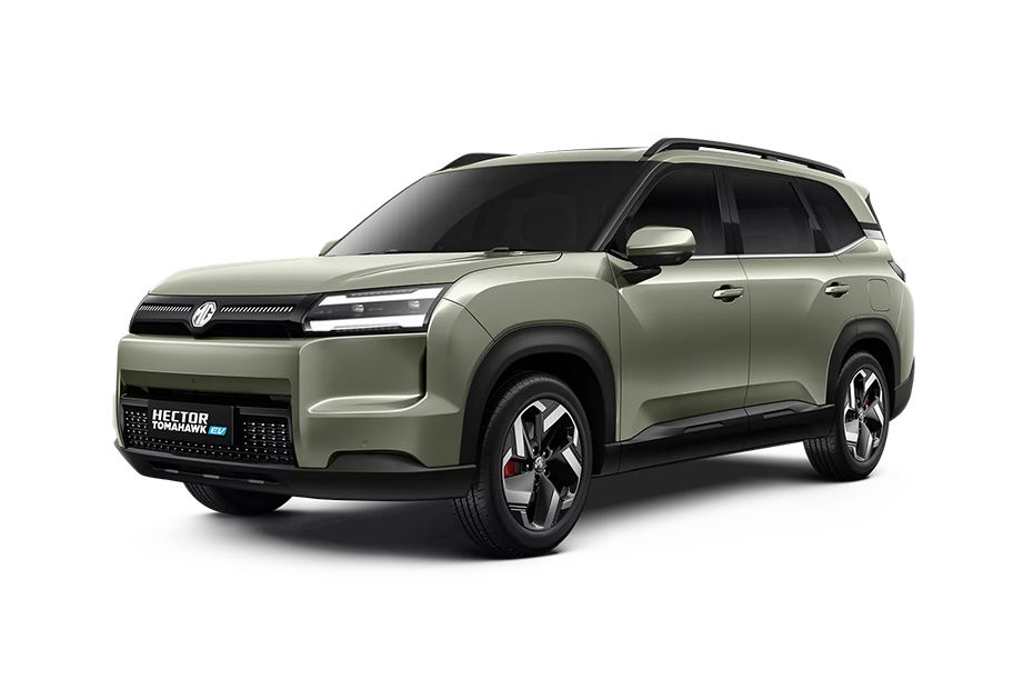 MG Hector Tomahawk EV Khaki Green colour