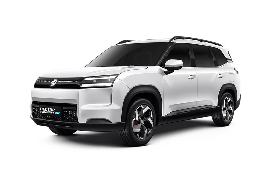 MG Hector Tomahawk EV Pearl White colour
