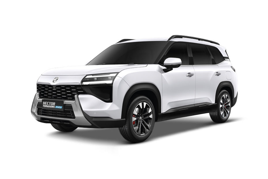 MG Hector Tomahawk PHEV Pearl White colour