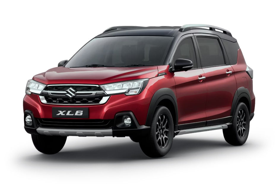 Maruti XL6 Opulent Red Midnight Black colour