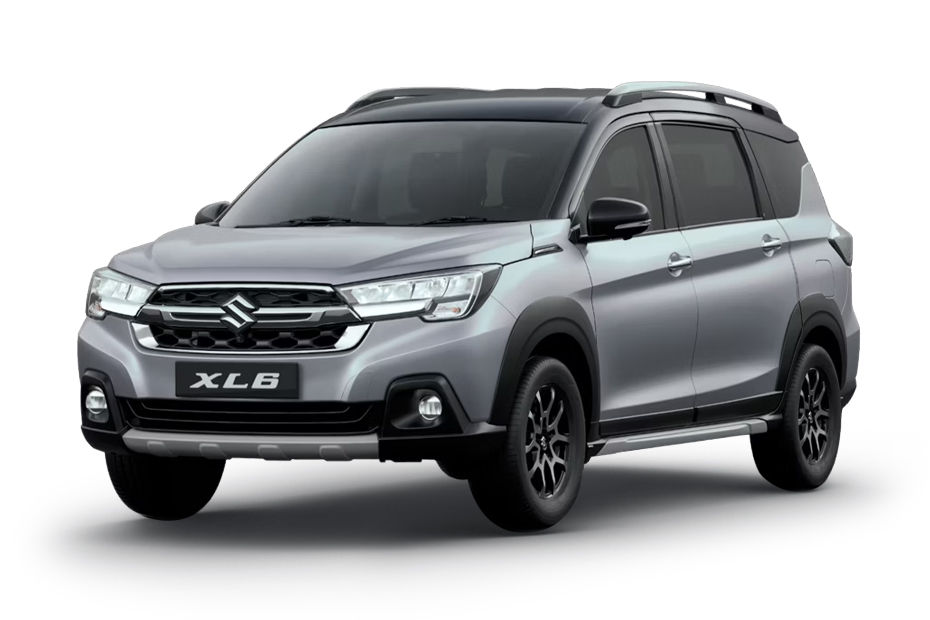 Maruti XL6 Splendid Silver Midnight Black colour