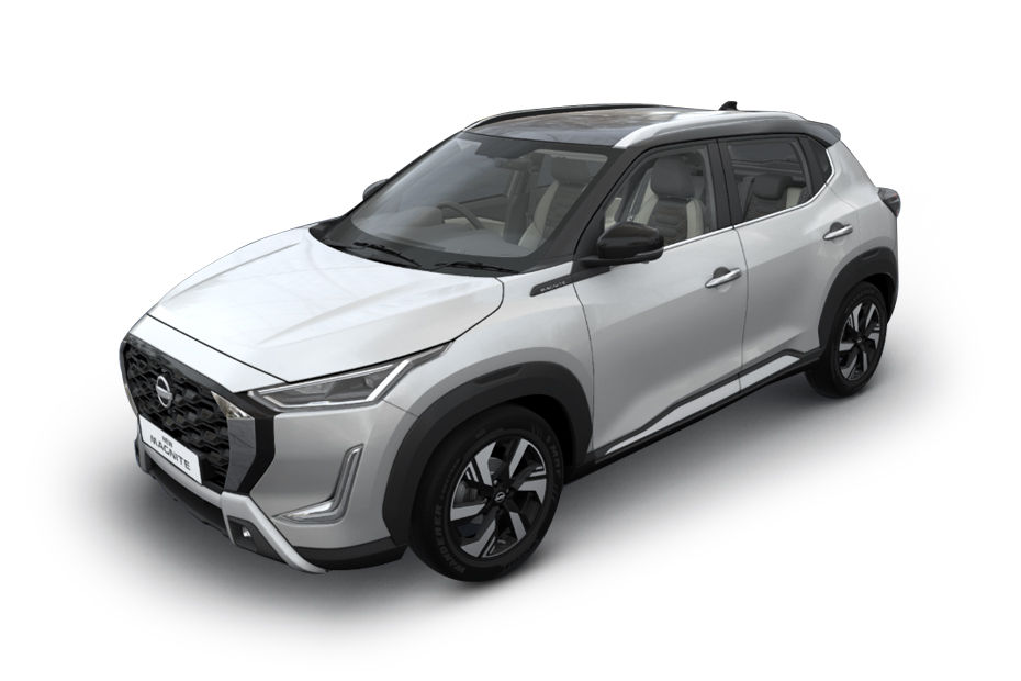 Nissan Magnite Pearl White With Onyx Black colour
