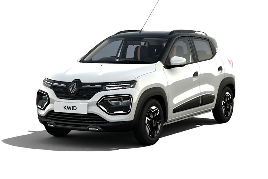 Renault KWID Ice Cool White With Mystery Black Roof colour