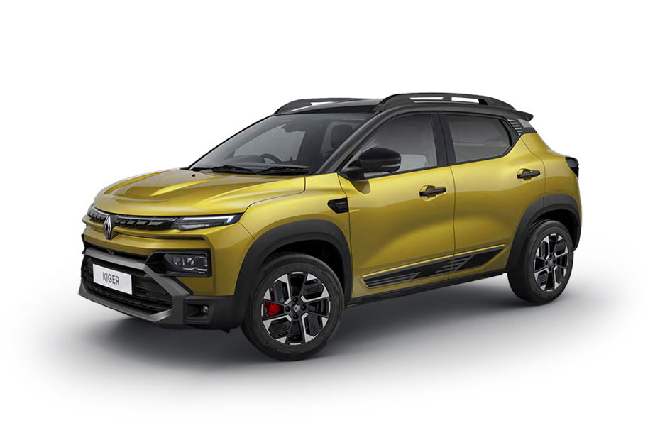Renault Kiger Oasis Yellow With Mystery Black colour
