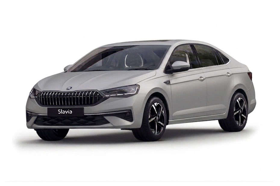 Skoda Slavia Facelift Candy White colour