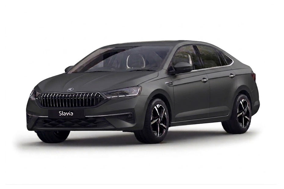 Skoda Slavia Facelift Carban Steel Grey colour