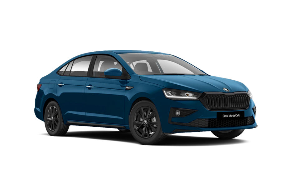 Skoda Slavia Lava Blue colour