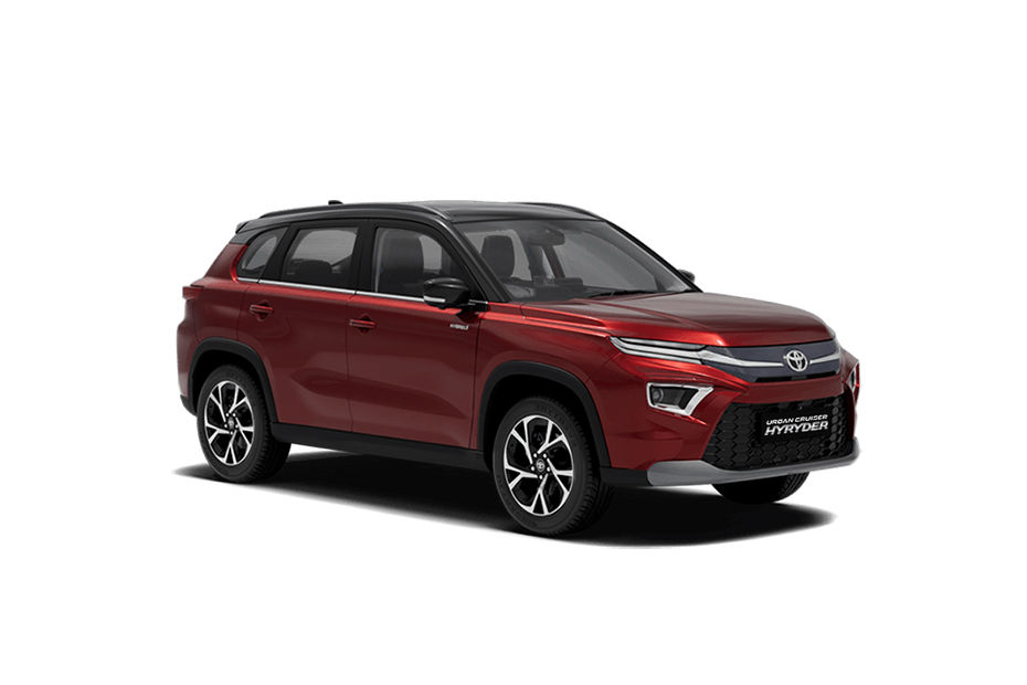 Toyota Hyryder Sportin Red With Midnight Black colour