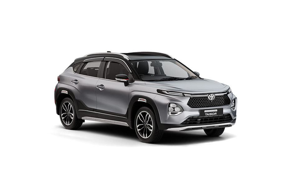 Toyota Taisor Enticing Silver With Midnight Black colour